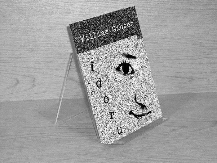 book jacket on display